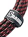 SRADIO Guitar Instrument Cable 10 Foot, AMP Cord Right Angle 1/4-Inch TS to Straight 1/4-Inch TS Guitar Cable 10FT with Red Tweed Cloth for Electric Guitar，Bass，Keyboard
