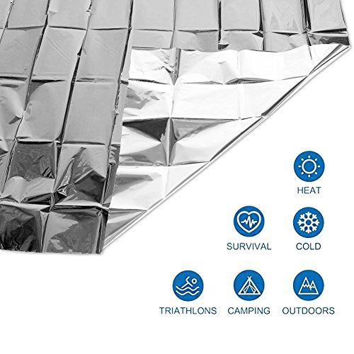 73MYLARPK20 Emergency Mylar Thermal Blankets, 54" x 84" (Pack of 20) by