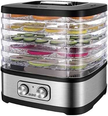GGJ-261A Essiccatore Alimentare, 5 Vassoi, 35-70°C, Timer 72h, 240W