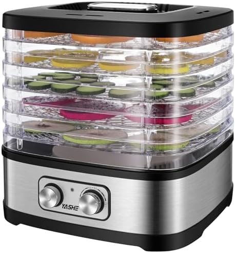GGJ-261A Essiccatore Alimentare, 5 Vassoi, 35-70°C, Timer 72h, 240W