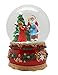 Lightahead® PolyResin 100MM Musical Water Snow Ball Playing a Tune & Rotating Table Top Decoration for Christmas (Santa with Gifts)