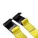 2x Car Basket Straps Adjustable Tow Dolly DEMCO Wheel Net Set Flat Hook YELLOW