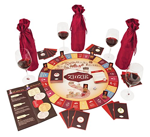 Zinzig Wine Tasting And Trivia Board Game by True