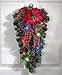 Collections Etc LED Christmas Poinsettia Door Swag Decoration