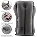 DR.HOMEER Inflatable Air Travel Pillows Portable Office Nap Neck Pillow Head Body Support Airplane Cushion Soft PVC for Car Bus Train Camping Sleeping Pillow with Earplugs