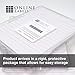 Full Sheet Labels - 8.5 x 11 - Pack of 100 Sheets - Inkjet/Laser Printers - Vertical Back Slit for Easy Peeling - Online Labels