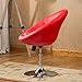 Roundhill Furniture Noas Contemporary Round Tufted Back Swivel Height Adjustable Accent Chair, Red