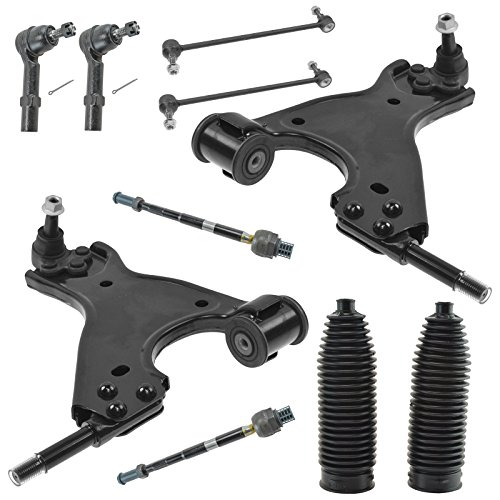 10 Piece Front Steering & Suspension Kit Control Arms Sway Bar Links Tie Rods