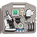 Microscope Kit with 6 Magnifications 50x to 1200x, Includes 37 - Piece Accessory, Smartphone Adapter, Handy Storage Case (5 Bonus Animal/Plant Sides) (37 - Piece Accessory Set + Smart Phone Adopter)