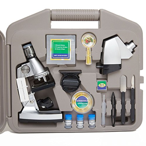 Microscope Kit with 6 Magnifications 50x to 1200x, Includes 37 - Piece Accessory, Smartphone Adapter, Handy Storage Case (5 Bonus Animal/Plant Sides) (37 - Piece Accessory Set ONLY)
