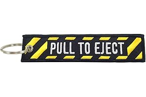 Luso Aviation Pull To Eject, Embroidered Key Chain