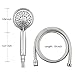AHODGREAT Shower Head with Hose High Pressure 5 Spray Rain Handheld Shower head for Bathroom, Chrome Finish