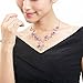 Glamorousky Elegant Rose Necklace with Purple Austrian Element Crystals and Crystal Glass