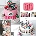 Anyana 3D mini Makeup Tools Loose Powder Eye Shadow silicone mould embossing cake Fondant imprint gum paste mold for Sugar paste fashion cupcake decorating topper decoration sugarcraft set of 3