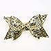Baby Girls Glitter Sequins Hairband Bow Headband Hair Accessories(Gold)