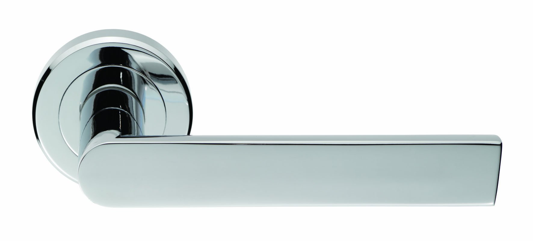 Carlisle Brass Serozzetta Edge Lever on Concealed Fix Rose – Modern Internal Door Handles, Polished Chrome Finish - Chrome Door Handles Internal, 12L x 5W Centimetres
