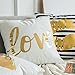 MIULEE Pack of 4, Gold Stamping Soft Solid Decorative Outdoor Square Throw Pillow Covers Set Cushion Case for Sofa Bedroom Car 18 x 18 Inch 45 x 45 cm