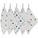 Madholly 5 Pieces Baby Muslin Washcloths Set, 11.8