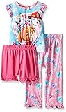 Paw Patrol Little Girls Rescue Pups Shine Bright 3-Piece Pajama Set Pink 4T