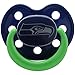 Seattle Seahawks Glow in Dark 2-Pack Baby Pacifier Set - 2014 NFL Infant Pacifiers
