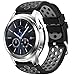 CreateGreat for Samsung Gear S3 Frontier and Classic Watch, Soft Replacement Breathable Sport Bands with Air Holes for Samsung Gear S3 Smart Watch Band(Black Grey)