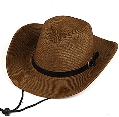 Natural Straw Cowboy Sun Hat Summer Men Panama Cap Visor Outdoor
