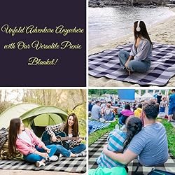 PortableAnd Picnic Blankets, 3 Layer Soft Fleece