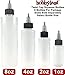Hobbyland Squeeze Bottles - LDPE Plastic, Natural Cylinder, Black & Natural Twist Caps (8oz, 6 Bottles)