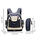 Mooxury Baby Diaper Backpack Nappy Bags with Stroller Straps and Insulated Bottle Sleeve - Navy Blue