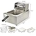 Electric Deep Fryer -Nurxiovo 8Liter Commercial Small Deep Fryer with Basket 1800watt Countertop Stainless Steel French Fries Restaurant Home Kitchen 1 Tank