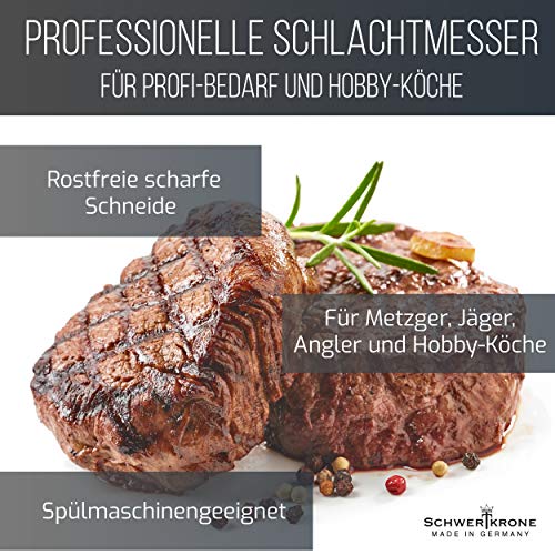 Schwertkrone Ausbeinmesser flexibel Metzgermesser 13 cm - 5'' Solingen - Edelstahl, polierte Klinge, rostfrei – Bild 6