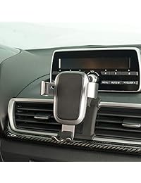 Soporte para teléfono para Mazda 3, Dashboard Air Vent Soporte para teléfono celular ajustable para Mazda 3 2019 2018 2017, soporte para teléfono para iPhone 8 iPhone X, carga inalámbrica para teléfono inteligente 5.5 ~ 6 pulgadas