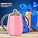 True North Stainless Steel Insulated Sippy Cup for Toddler + Baby with No-Spill BPA Free Triton Lid, Keeps Drinks Cold for 24 Hours, 9 oz, Beach Pink