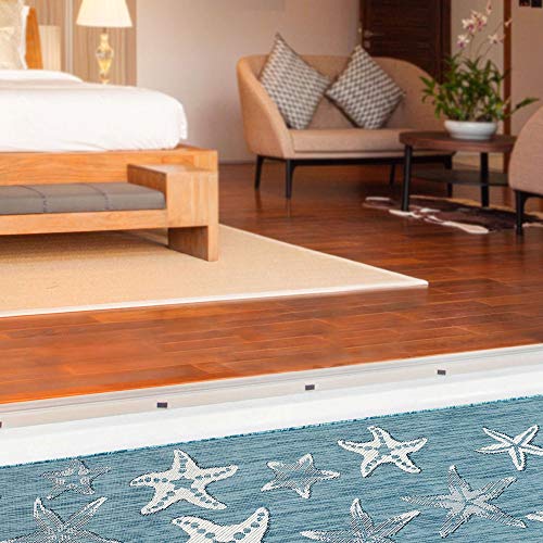Liora Manne Indoor/Outdoor Rug, 4'10" x 7'6", Starfish Aqua