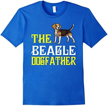 Mens The Dad Beagle Love Dogfather Funny T-Shirt Gift For Papa Large Royal Blue