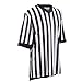 Adams USA Smitty Performance Interlocking Elite Standard V-Neck Referee Shirt (Black/White, XX-Large)