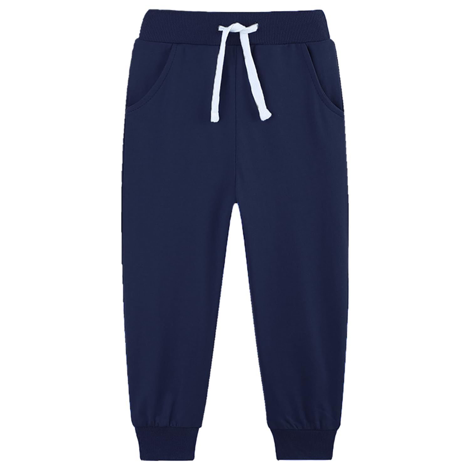 Avsead 4 Pack Toddler and Kids Boys Sweatpants Joggers Cotton Active Soft Joggers Pants with Functional Drawstring 2-14Y