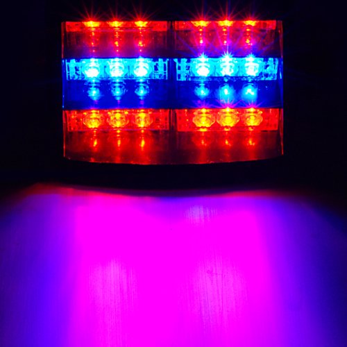 18 LED Flash Strobe Police Dash Emergency Light Red Blue Amazon.co.uk