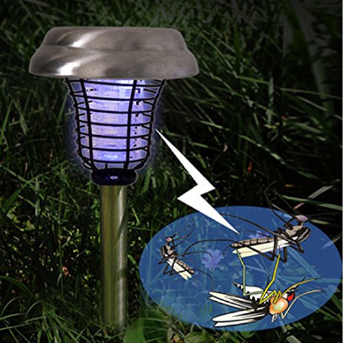 PROMOTION 2Pack Dual LED Solar Mosquito Repeller Sogrand UV Bug Zapper Solar Light Solar Pathway Light Set