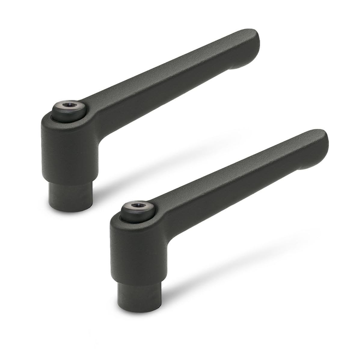 Ganter Standard Elements | Adjustable Clamping Levers with Threaded Bush – GN 300 | Bushing Burnished Steel | Handle Zinc Pressure Die-Casting Black Plastic Coated, Black, GN 300-30-M4-SW