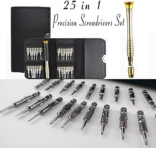 25 in 1 Glasses Screwdriver Set Precision Screwdrivers Set For iPhone Laptop Phillips Torx Flat Screwdriver Repair Tool Set With Black Bag For Dji Glasses Macbook