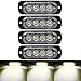4PCS Ultra Thin White 4LEDs Warning Emergency Caution light Flash Strobe Light Bar Surface Mount For Car Van Truck Jeep Pickup,Motorcycle