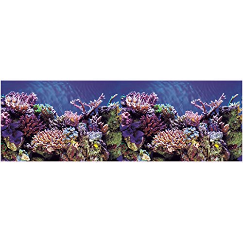 Vepotek Aquarium Background Ocean Seabed/Coral Reef Double Sides (36WX24H) - Thumbnail 3
