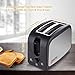 2-Slice Toaster,Household Automatic Fast Heating Compact Brushed Stainless Steel Bread Toaster Breakfast Bagels Muffins,Waffles,Bagels,Wide Slot Temp-Control,Cool Touch Defrost Reheat Cancel