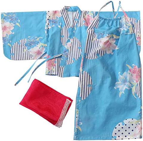 Bee キッズ 浴衣 ワンピース 帯付き３点セット 女の子 花柄