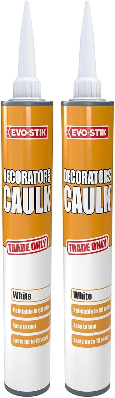 EVO-STIK Decorators Caulk Low Movement Crack Filler White Pack of 2