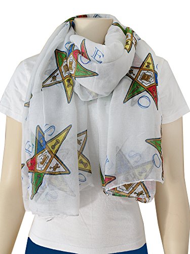 Order of the Eastern Star Oversized Viscose Scarf, 36x72 Inches