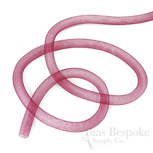 25 Yards of 15mm Tubular Horsehair Trim, Dark Red