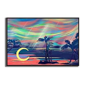 Framed Canvas Wall Art for Living Room, Bedroom Dreamland Theme Canvas Prints for Modern Home Decoration Ready to Hang - 16"x24" inches