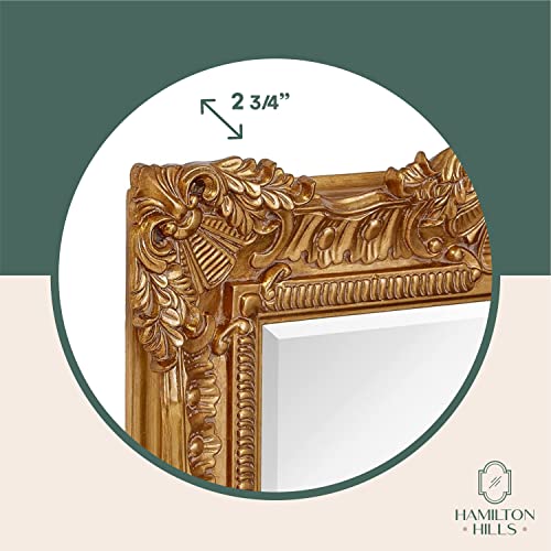 Hamilton Hills 30x40 inch Large Ornate Gold Framed Rectangular Baroque